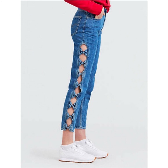 Levi's Denim - Levi’s mom jeans high waisted bow cutouts